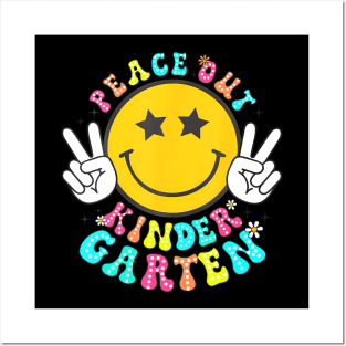 Peace Out Kindergarten Last Day of School Kindergarten Posters and Art